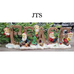 JTS Christmas Peace Santas Elves Table Decoration🦋
